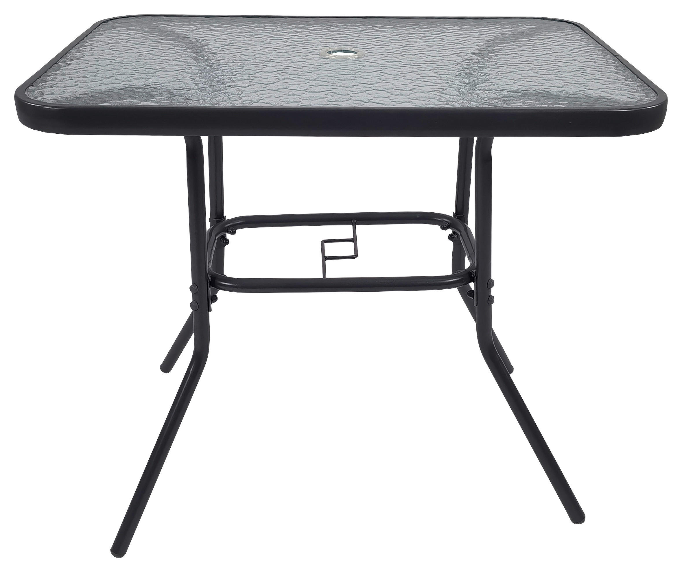 GARTENTISCH 80/55/70 cm Metall, Glas  - Anthrazit, Basics, Glas/Metall (80/55/70cm) - Gardenson