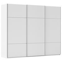 SCHWEBETÜRENSCHRANK 242/223/68 cm 3-türig Weiß  - Alufarben/Weiß, KONVENTIONELL, Holzwerkstoff/Metall (242/223/68cm) - Novel