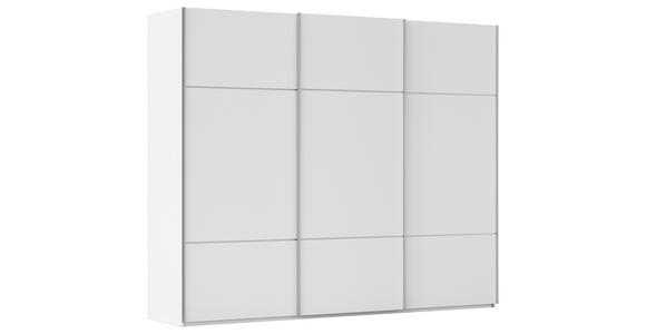 SCHWEBETÜRENSCHRANK  in Weiß  - Alufarben/Weiß, KONVENTIONELL, Holzwerkstoff/Metall (271/223/68cm) - Novel