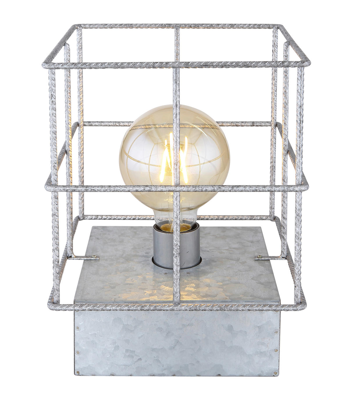 BORDSLAMPA Merril 20/20/26,5 cm   - zinkfärgad, Design, metall (20/20/26,5cm) - Globo