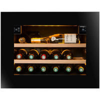 WEINKÜHLSCHRANK AVI45PLATINUM  - Schwarz, Basics, Glas/Holz (59,0/45,5/56,5cm)