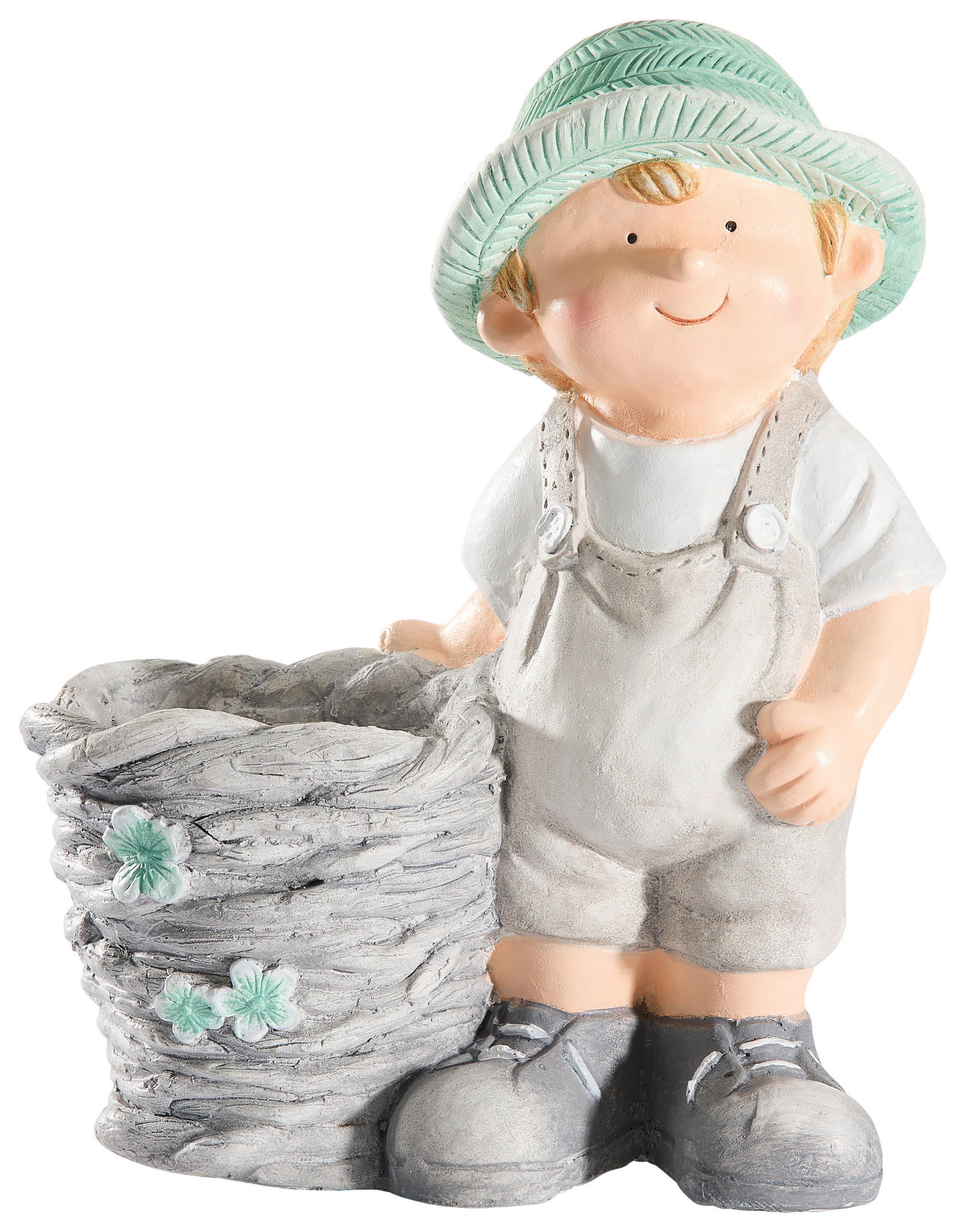 BLUMENTOPF   - Weiß/Grau, LIFESTYLE, Stein (30/38/18cm)