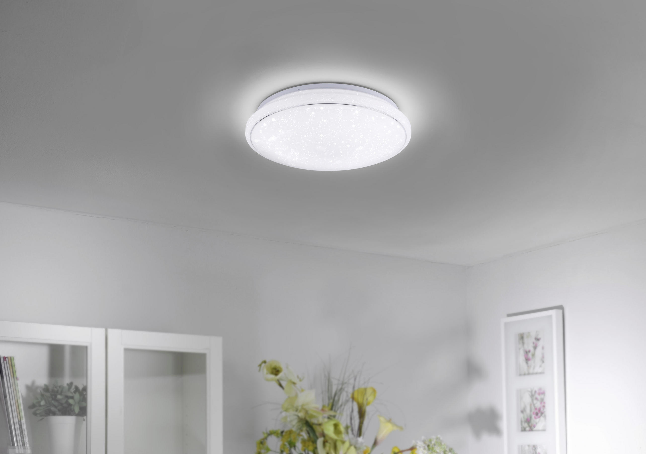 LED-DECKENLEUCHTE Lolasmart-Jupi  Smart 44/44/11 cm   - Weiß, KONVENTIONELL, Kunststoff/Metall (44/44/11cm)