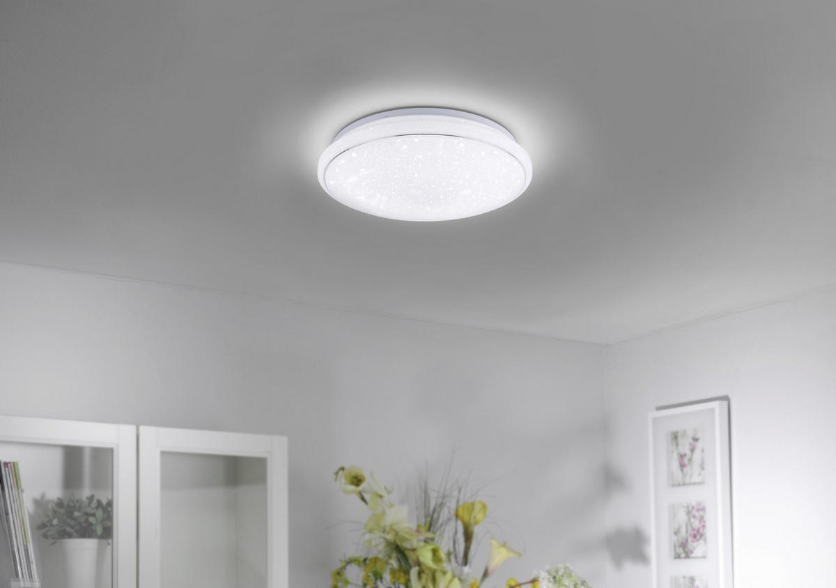 LED-DECKENLEUCHTE Lolasmart-Jupi  Smart 44/44/11 cm   - Weiß, KONVENTIONELL, Kunststoff/Metall (44/44/11cm)