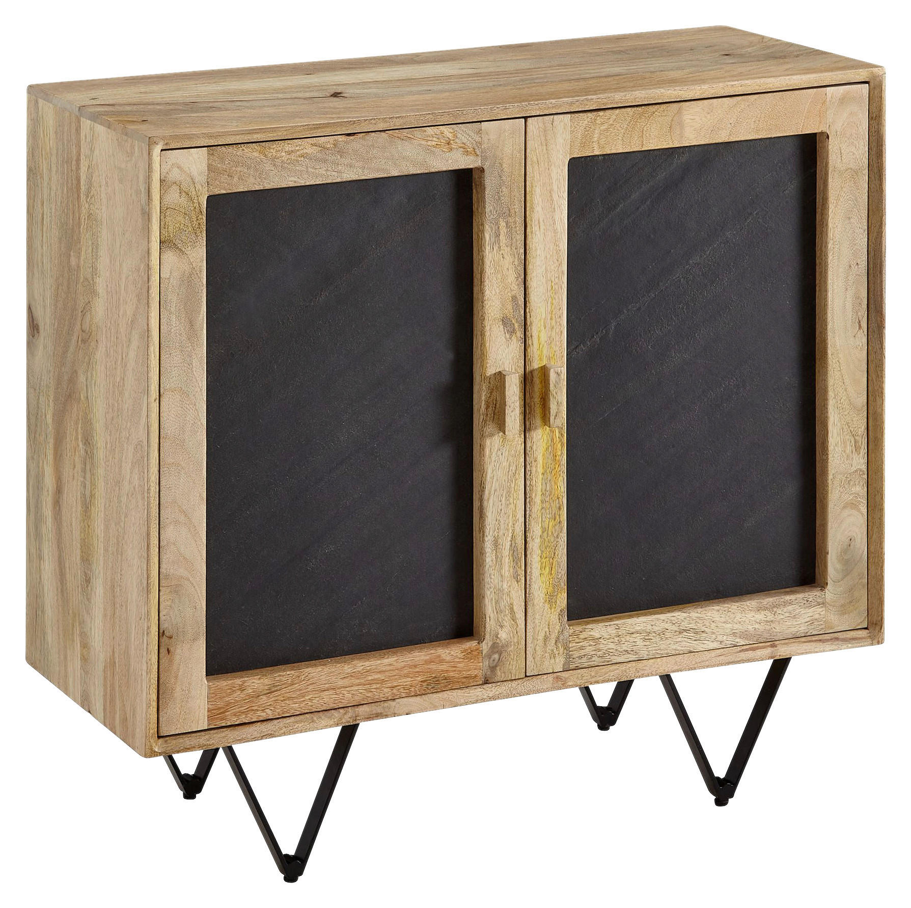 KOMMODE  in 80/75/35 cm  - Anthrazit/Schwarz, MODERN, Holz/Stein (80/75/35cm) - MID.YOU