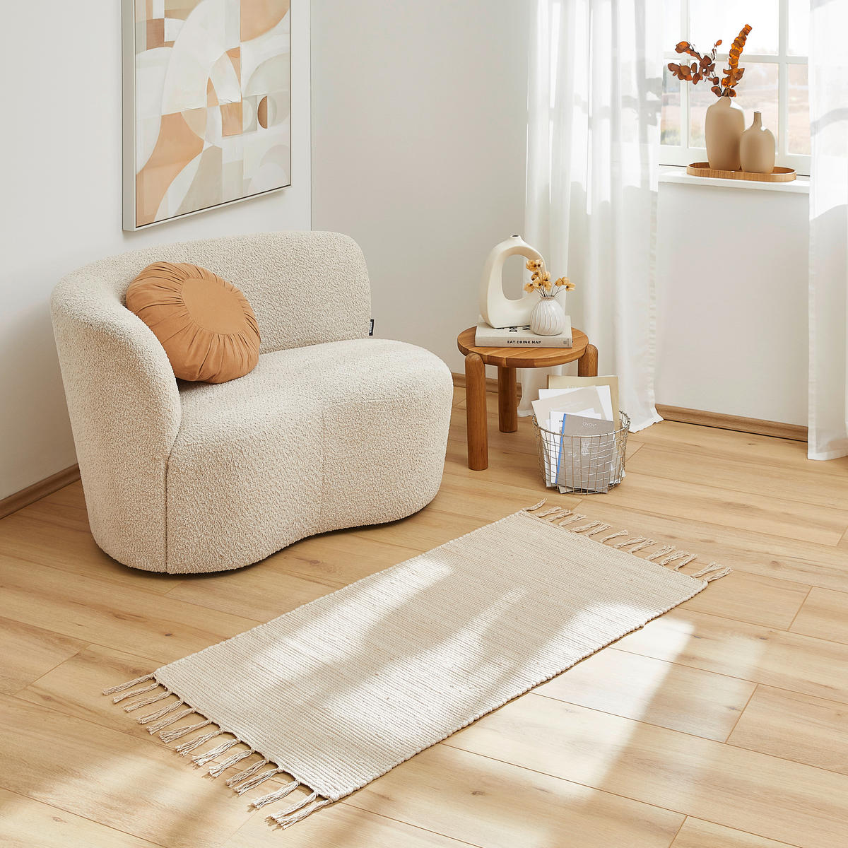 FLECKERLTEPPICH 60/120 cm Maxi Sandfarben  - Sandfarben, KONVENTIONELL, Textil (60/120cm) - Boxxx