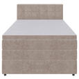 BOXSPRINGBETT 120/200 cm  in Beige  - Beige/Schwarz, KONVENTIONELL, Kunststoff/Textil (120/200cm) - Carryhome