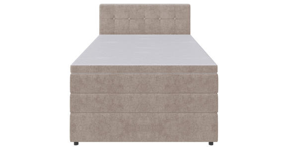 BOXSPRINGBETT 120/200 cm  in Beige  - Beige/Schwarz, KONVENTIONELL, Kunststoff/Textil (120/200cm) - Carryhome