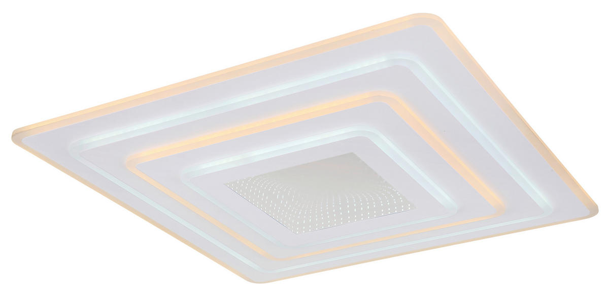 LED-DECKENLEUCHTE 60 W    70/70/6,7 cm  - Weiss/Opal, Design, Kunststoff/Metall (70/70/6,7cm) - Globo