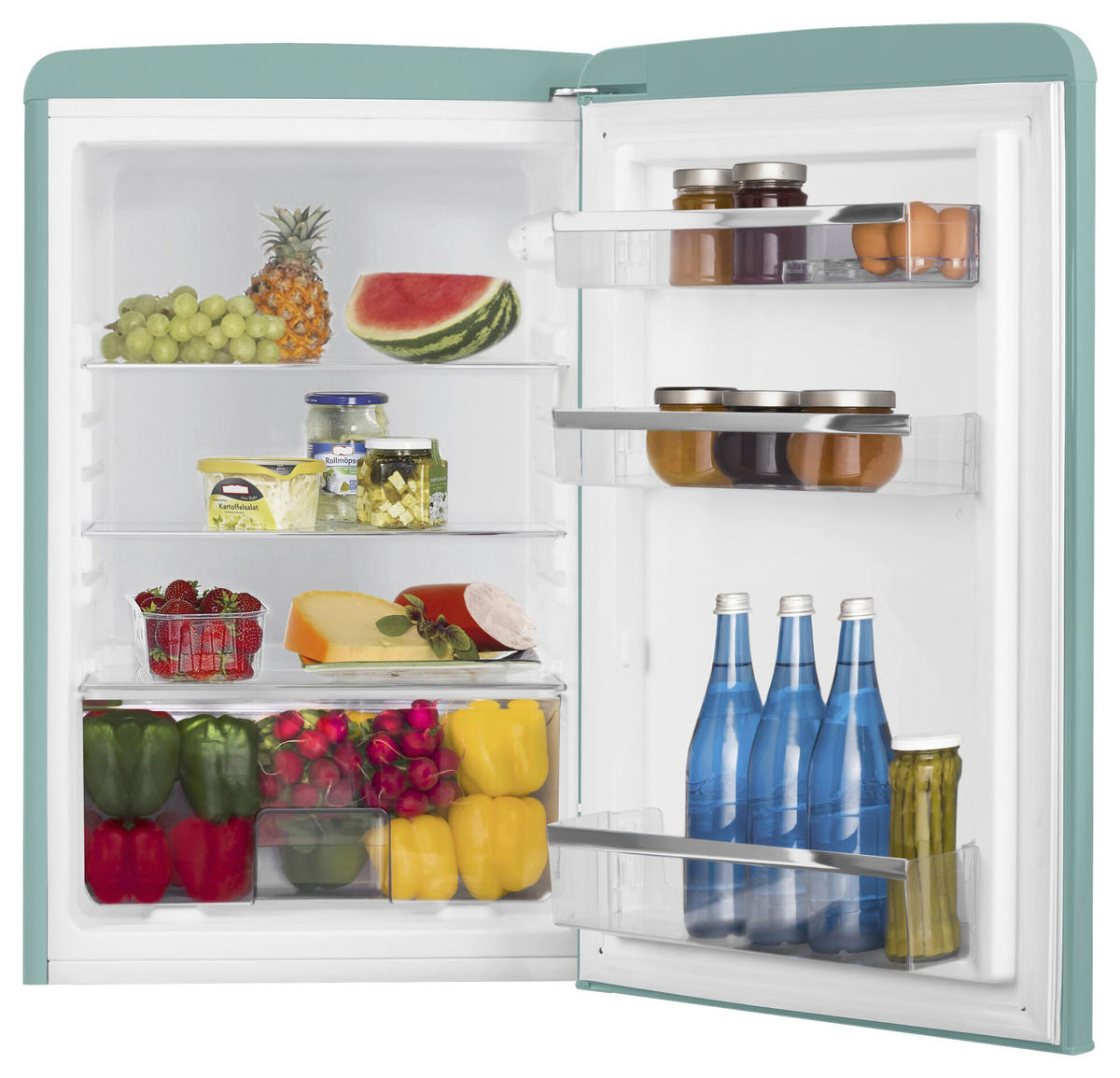KÜHLSCHRANK 55/86/61,5 cm VKS15622-1T  - Türkis, Basics, Glas/Metall (55/86/61,5cm) - Amica
