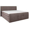 BOXSPRINGBETT 180/200 cm  in Taupe  - Taupe/Schwarz, KONVENTIONELL, Kunststoff/Textil (180/200cm) - Boxxx