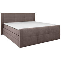 BOXSPRINGBETT 180/200 cm  in Taupe  - Taupe/Schwarz, KONVENTIONELL, Kunststoff/Textil (180/200cm) - Boxxx