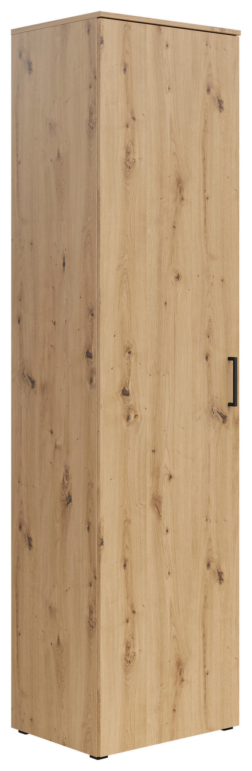 VÍCEÚČELOVÁ SKŘÍŇ, dub artisan, 50/195/40 cm - černá/antracitová, Moderní, kompozitní dřevo/plast (50/195/40cm) - Carryhome