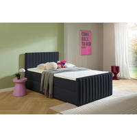 BOXBETT 90/200 cm  in Anthrazit  - Anthrazit/Schwarz, KONVENTIONELL, Kunststoff/Textil (90/200cm) - Boxxx