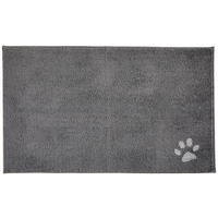 BADEMATTE Silberfarben, Grau 70/120 cm  - Silberfarben/Grau, Kunststoff/Textil (70/120cm) - Esposa