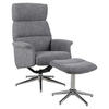 RELAXSESSELSET Webstoff    - Chromfarben/Grau, Design, Textil/Metall (74/106-96/72-101cm) - Carryhome