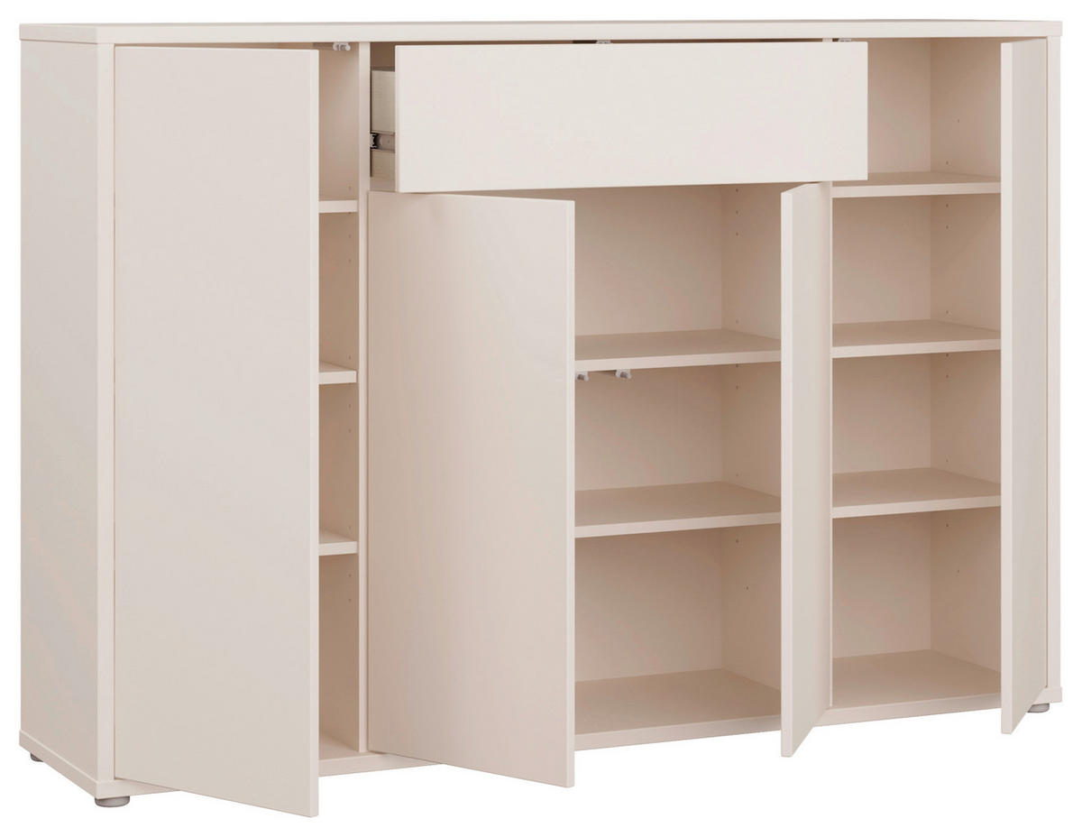 SCHUHSCHRANK Sandfarben  - Sandfarben/Grau, MODERN, Holzwerkstoff/Kunststoff (143,9/99,1/34,9cm) - Carryhome