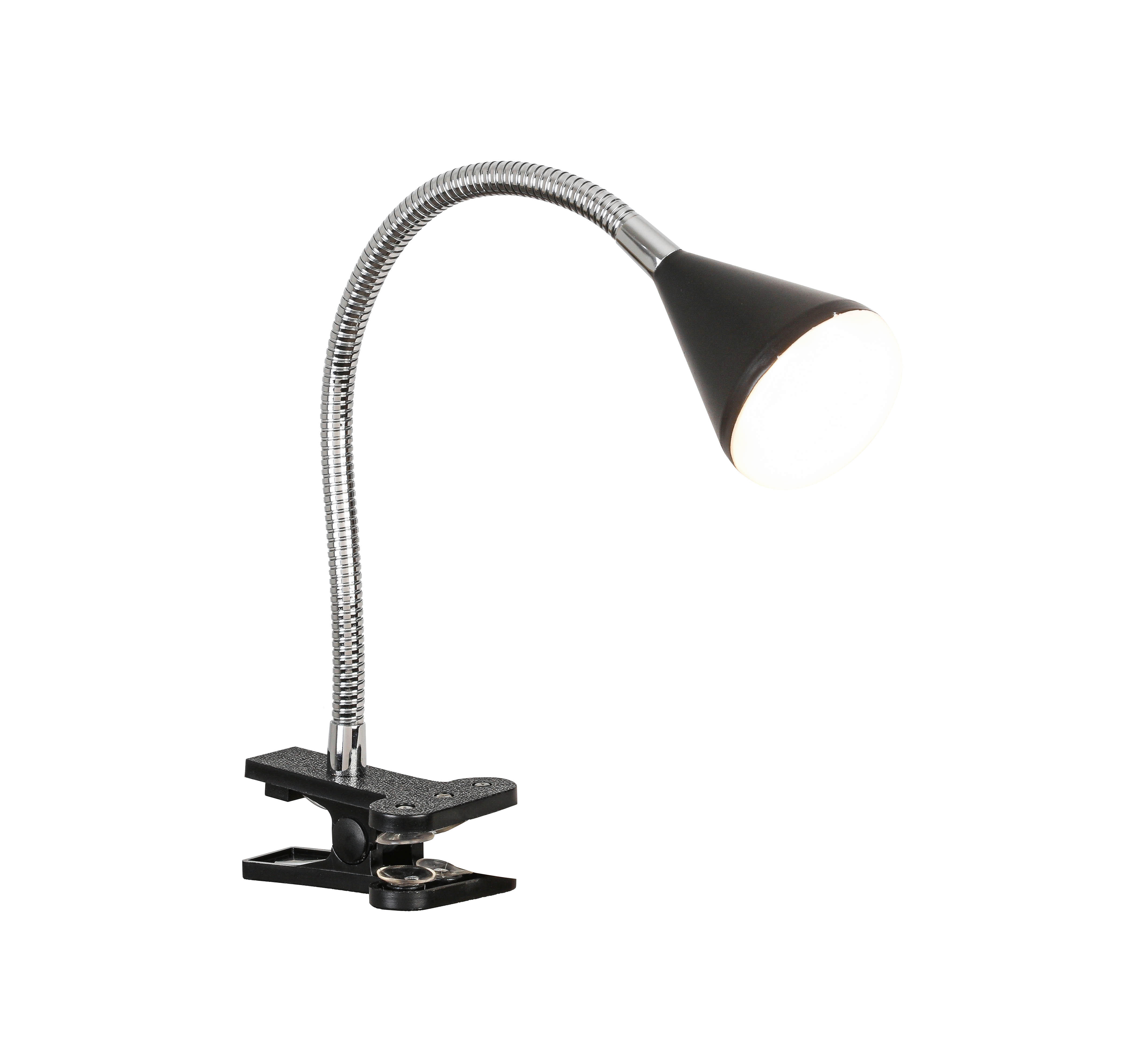 LED-KLEMMLEUCHTE 42/6/10 cm   - Chromfarben/Transparent, Basics, Kunststoff/Metall (42/6/10cm) - Boxxx