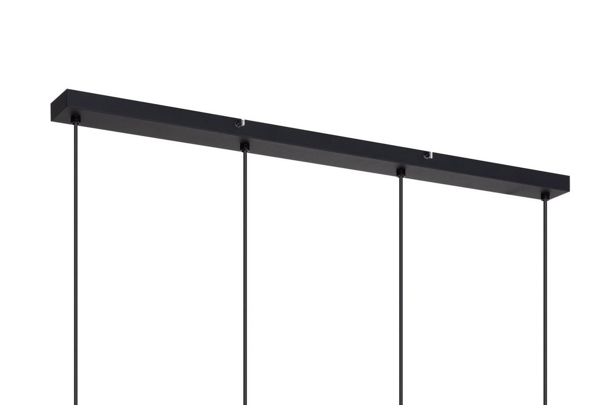 LAMPĂ SUSPENDATĂ 90/15/120 cm  - negru, Trend, sticlă/metal (90/15/120cm) - Novel
