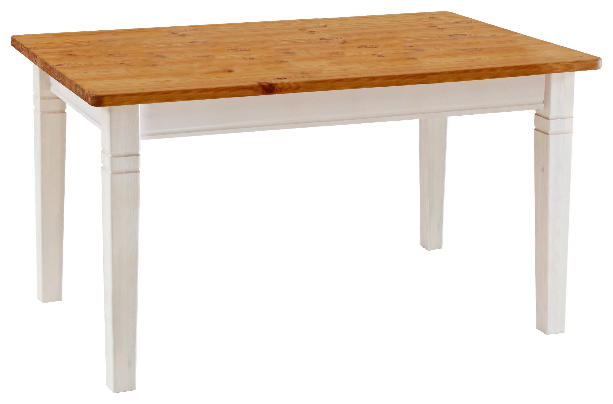 ESSTISCH in Holz 140/90/78 cm  - Bernsteinfarben/Weiß, ROMANTIK / LANDHAUS, Holz (140/90/78cm) - Boxxx