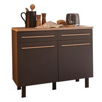 KÜCHENUNTERSCHRANK 100/90/60 cm  in Anthrazit, Sonoma Eiche  - Anthrazit/Sonoma Eiche, Design, Holzwerkstoff/Kunststoff (100/90/60cm) - Carryhome