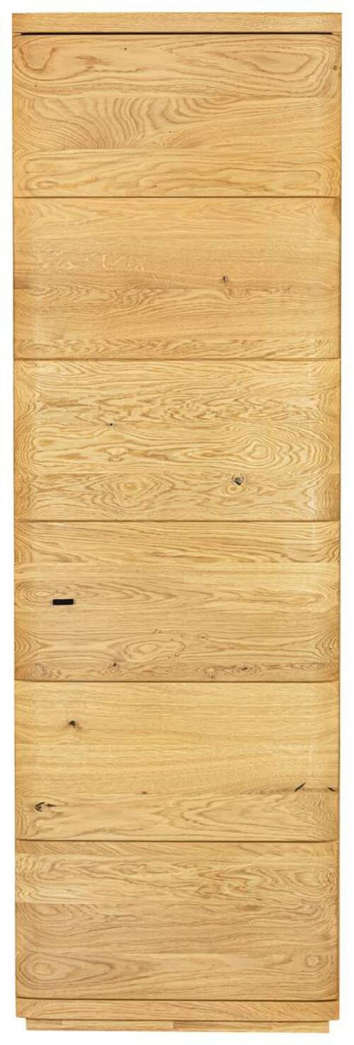GARDEROBENSCHRANK  in 60/206/38 cm  - Eichefarben/Schwarz, Natur, Holz/Metall (60/206/38cm) - Linea Natura
