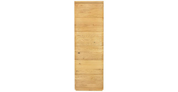 GARDEROBENSCHRANK 60/206/38 cm  - Eichefarben/Schwarz, Natur, Holz/Metall (60/206/38cm) - Linea Natura