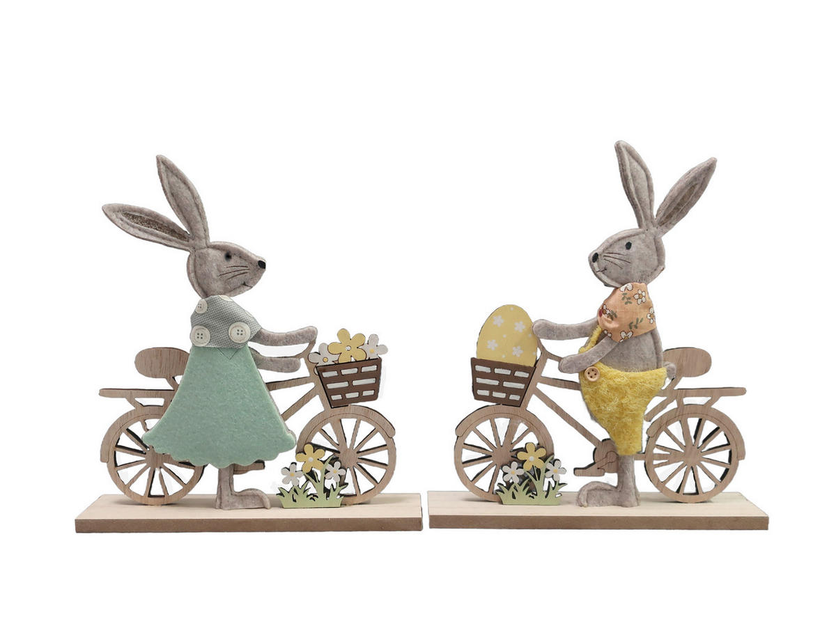 DEKOHASE - Gelb/Braun, LIFESTYLE, Holzwerkstoff/Textil (20/4/24cm)