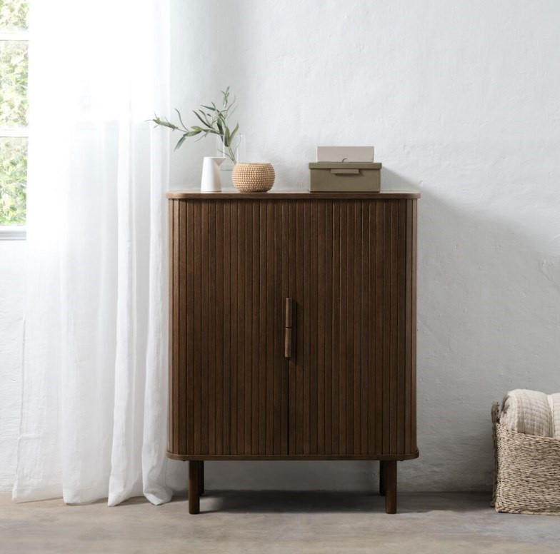 HÖG BYRÅ mörkbrun 90/113/40 cm - mörkbrun, Design, trämaterial/trä (90/113/40cm) - Niels Andersson