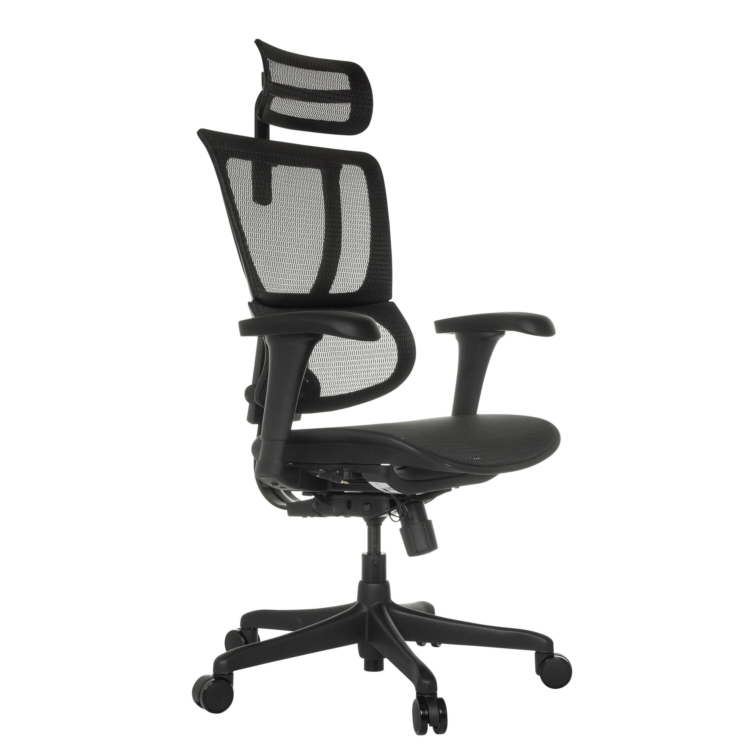 OTOČNÁ ŽIDLE, síť, černá - černá, Moderní, textil/plast (69/112 - 134/63cm) - MID.YOU