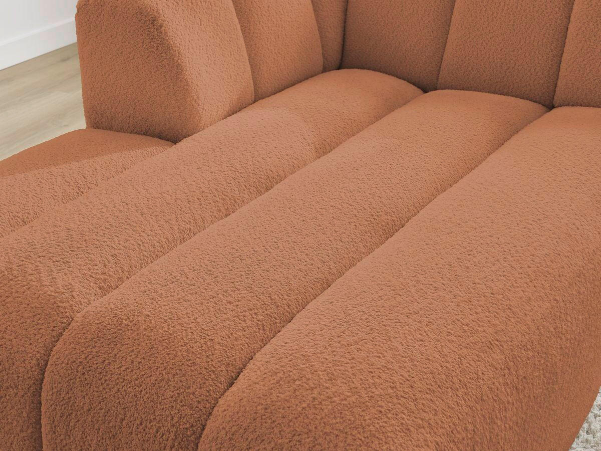SOFAELEMENT ANNECY Bouclé Orange  - Schwarz/Orange, MODERN, Kunststoff/Textil (120/72/170cm)