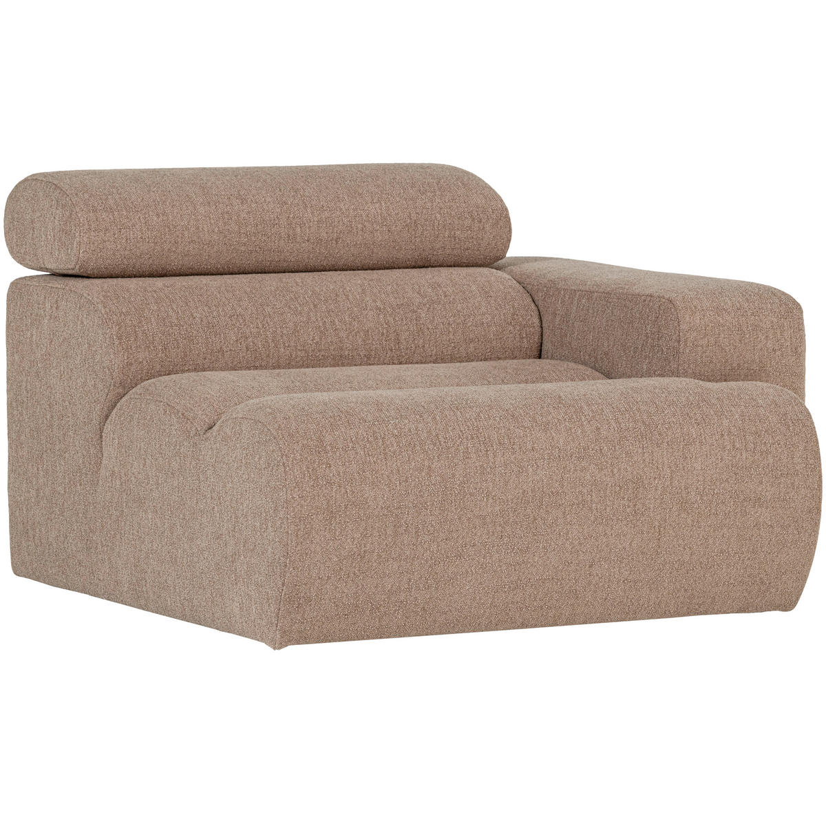SOFAELEMENT Novi in Bouclé Taupe  - Taupe, Design, Kunststoff/Textil (113/86/109cm) - Livetastic