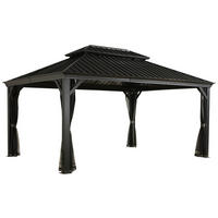 PAVILLON 483/307/363 cm Stahl  - Anthrazit, Basics, Metall (483/307/363cm)