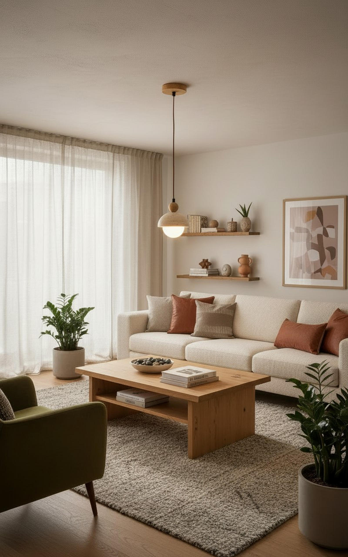 HÄNGELEUCHTE 15/120 cm  - Beige, Design, Glas/Stein (15/120cm) - Collet's Monde