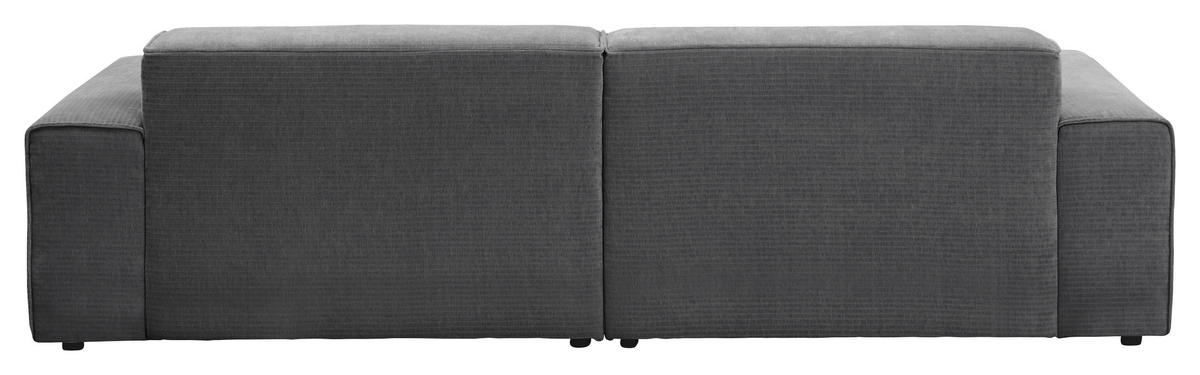 BIGSOFA in Chenille Anthrazit  - Anthrazit/Schwarz, Design, Kunststoff/Textil (238/71/101cm) - Pure Home Lifestyle