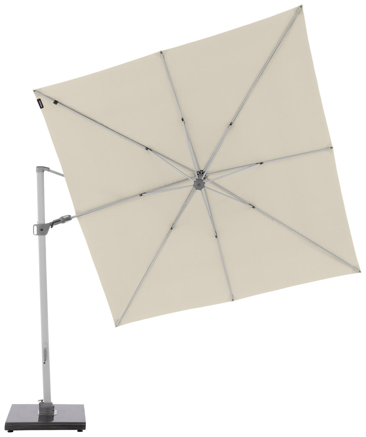 AMPELSCHIRM  275/275 cm  - Beige/Silberfarben, KONVENTIONELL, Textil/Metall (275/275cm) - KNIRPS