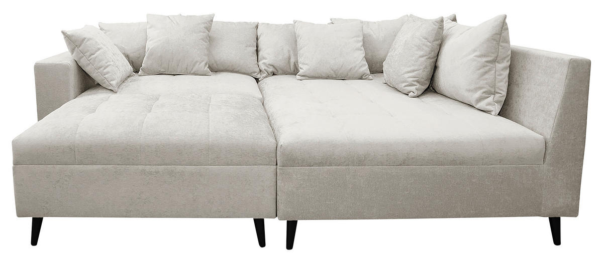 KUTNA GARNITURA tekstil  svijetlo siva   - svijetlo siva/crna, Design, tekstil/drvo (247/174cm) - MID.YOU