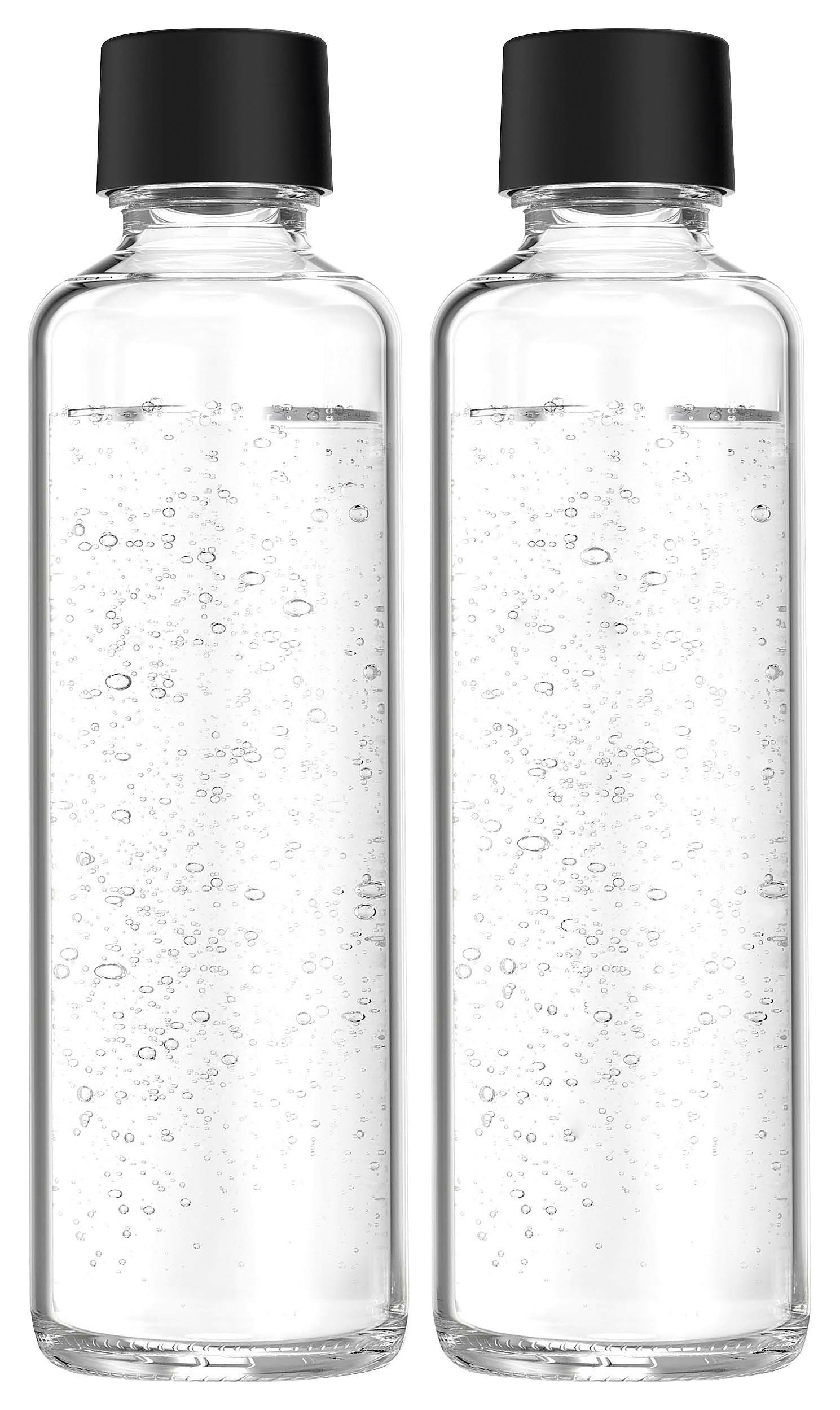 WASSERSPRUDLER-FLASCHE Logan 2er Set  - Transparent, Basics, Glas (8.3/28.5/8.3cm) - Sodapop
