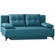 SCHLAFSOFA Flachgewebe Blau  - Blau/Hellgrau, MODERN, Textil/Metall (197/88/89cm) - Novel