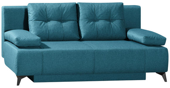 SCHLAFSOFA Flachgewebe Blau  - Blau/Hellgrau, MODERN, Textil/Metall (197/88/89cm) - Novel