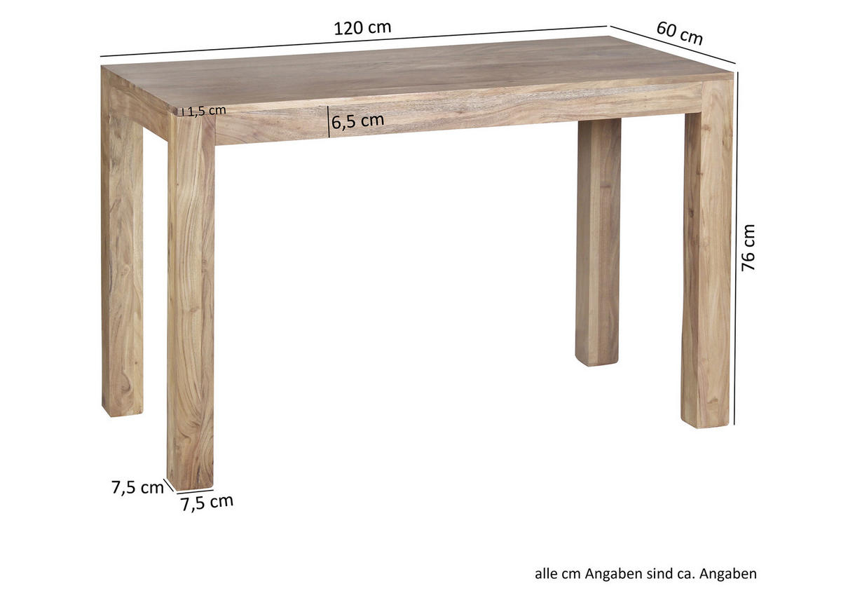 STOL ZA BLAGOVAONICU  boje bagrema  drvo      - boje bagrema, Moderno, drvo (120/60/76cm) - MID.YOU