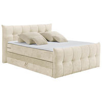BOXSPRINGBETT 180/200 cm  Creme  - Creme/Schwarz, Konventionell, Kunststoff/Textil (180/200cm) - Esposa
