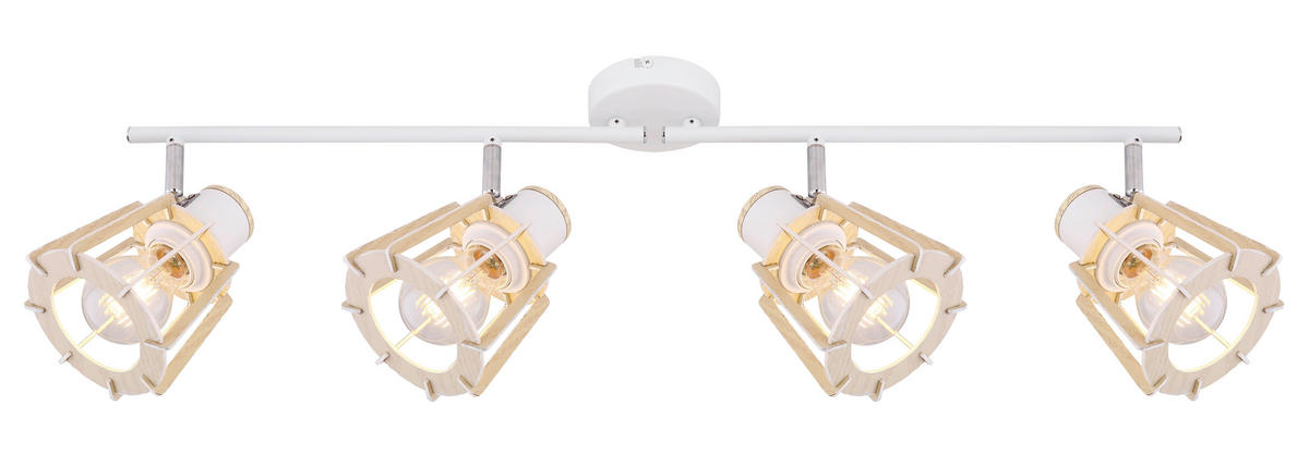 STRAHLER 80/17/18,5 cm   - Naturfarben/Weiß, Basics, Holz/Metall (80/17/18,5cm) - Globo