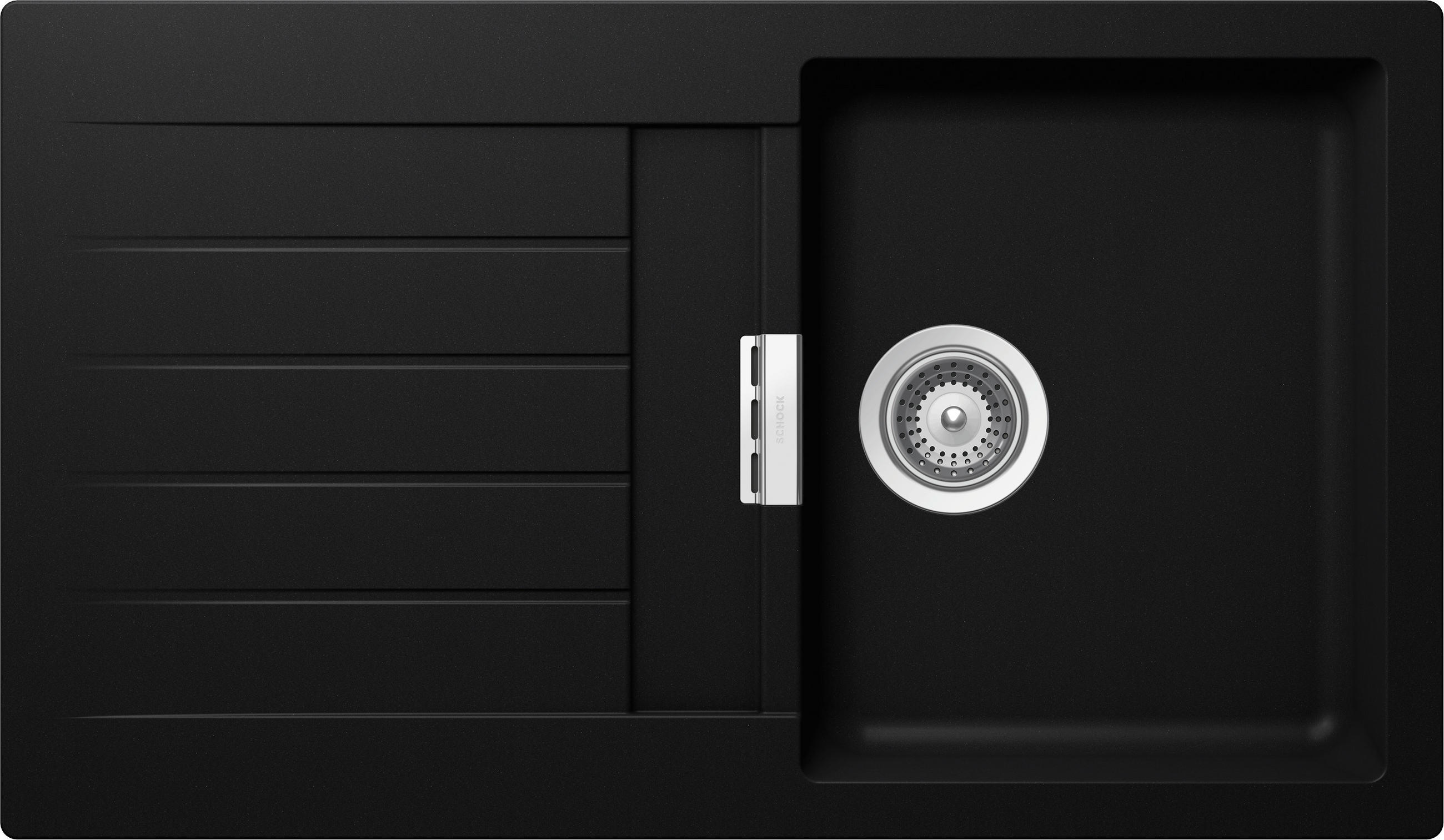 SPÜLE SIGD100UPUR  - Schwarz, Basics, Stein (86/50cm) - Schock