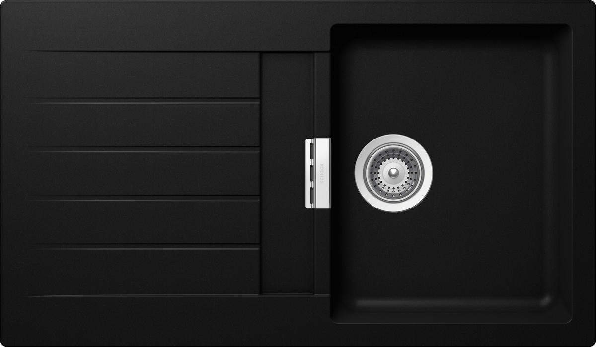 SPÜLE SIGD100UPUR  - Schwarz, Basics, Stein (86/50cm) - Schock