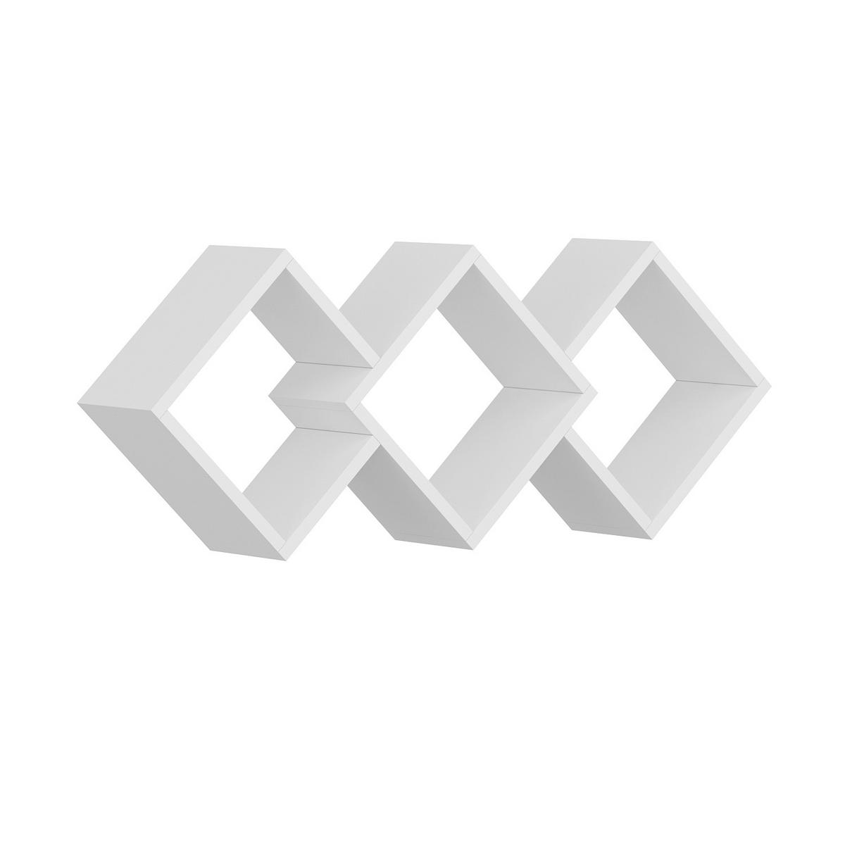 WANDREGAL Weiß  - Weiß, Design, Holzwerkstoff (102/42/20cm) - Livetastic