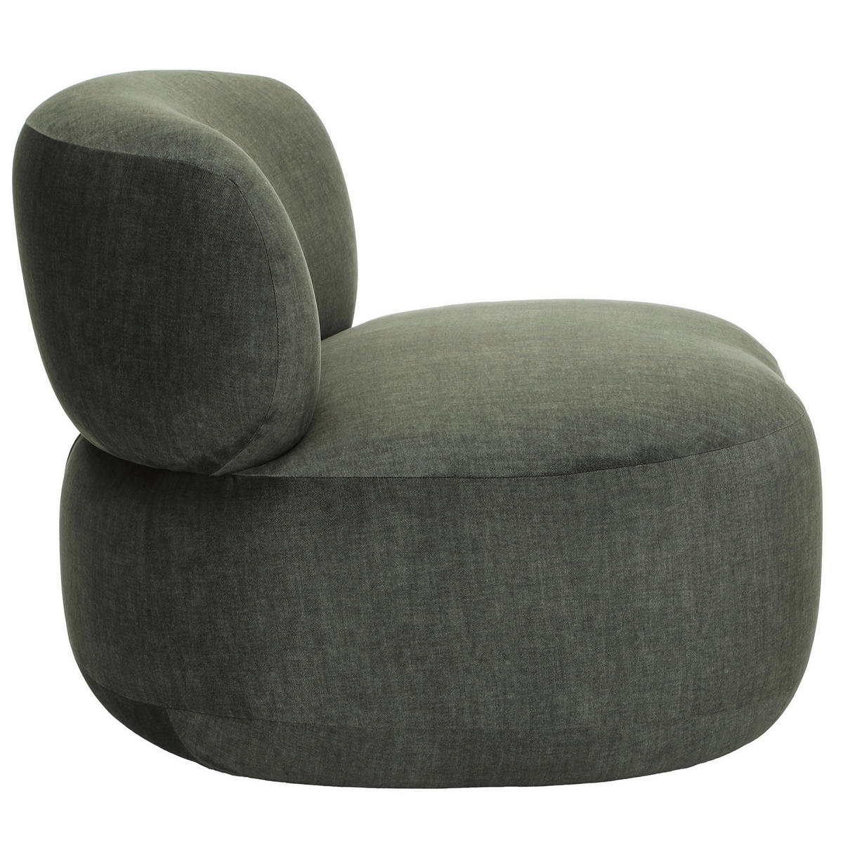 SESSEL in Flachgewebe Dunkelgrün  - Dunkelgrün/Schwarz, Design, Textil/Metall (95/75/92cm) - Lomoco
