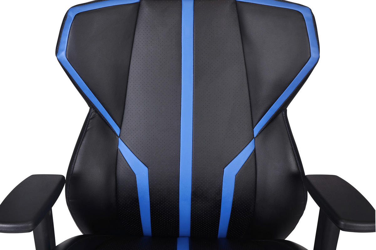 GAMINGSTUHL Blau, Schwarz Metall, Kunststoff, Textil   - Blau/Schwarz, Design, Kunststoff/Textil (69/117-125/60cm) - BX Gaming