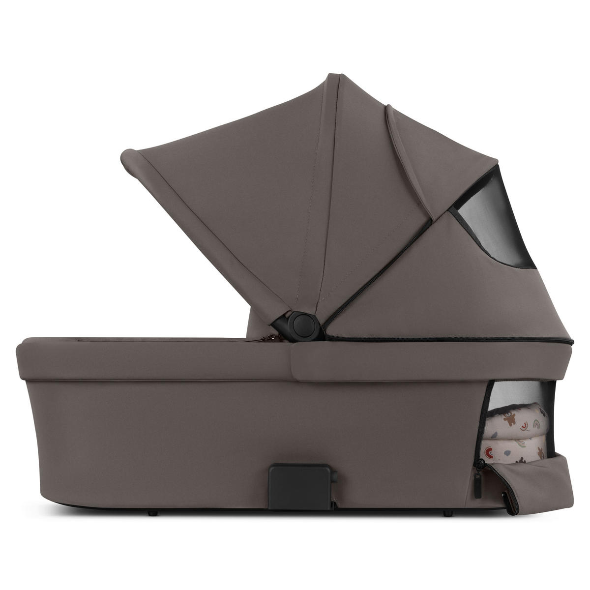KINDERWAGENSET Salsa 5 Air Starter Set - Teddy  - Sandfarben/Schwarz, Basics, Textil/Metall (95,5/63/118cm) - ABC Design