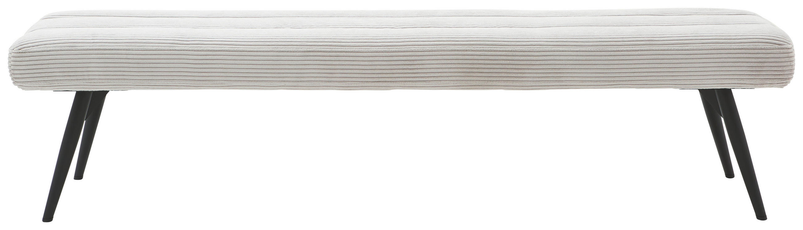 SITZBANK 200/48/47 cm Cord Hellgrau Metall - Hellgrau/Schwarz, Design, Textil/Metall (200/48/47cm) - Dieter Knoll